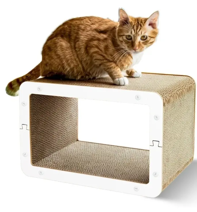 Durable Frame Geometric Cat Scratcher