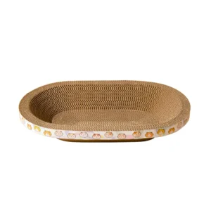 Cartoon-Bordered Corrugated Scratcher Pan