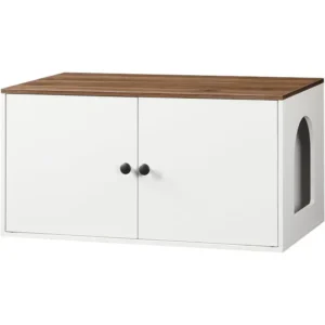 The Dual-Door Hidden Litter Box Cabinet