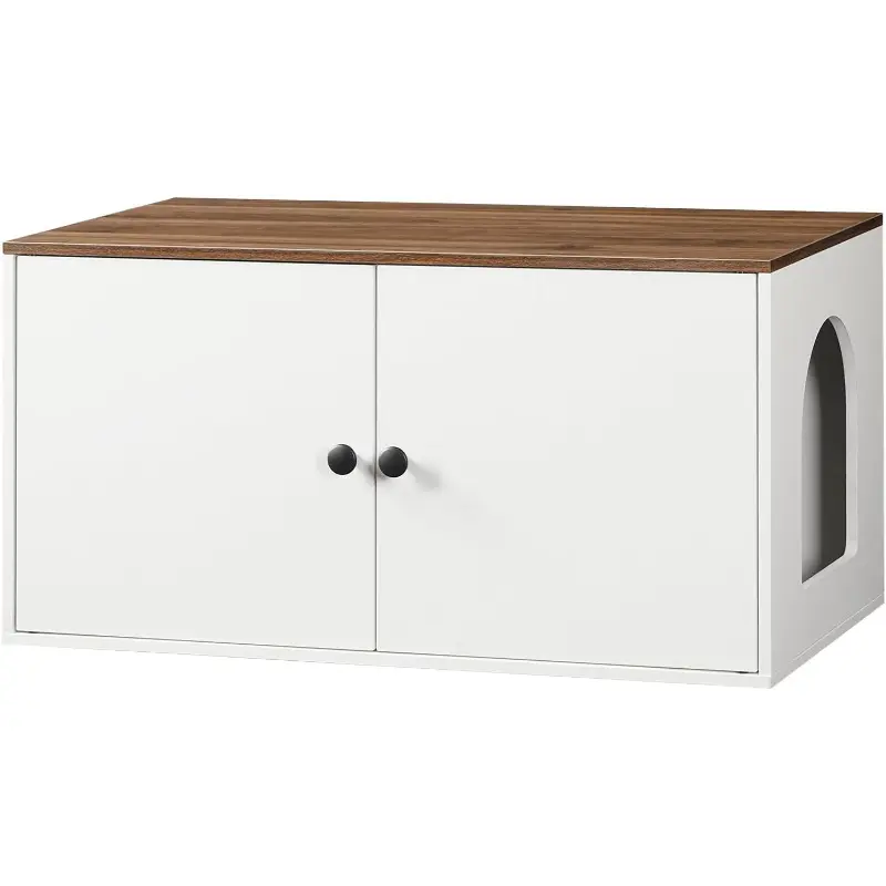 The Dual-Door Hidden Litter Box Cabinet