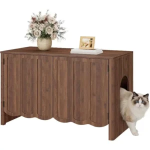 High-Capacity Deep Litter Box Cabinet