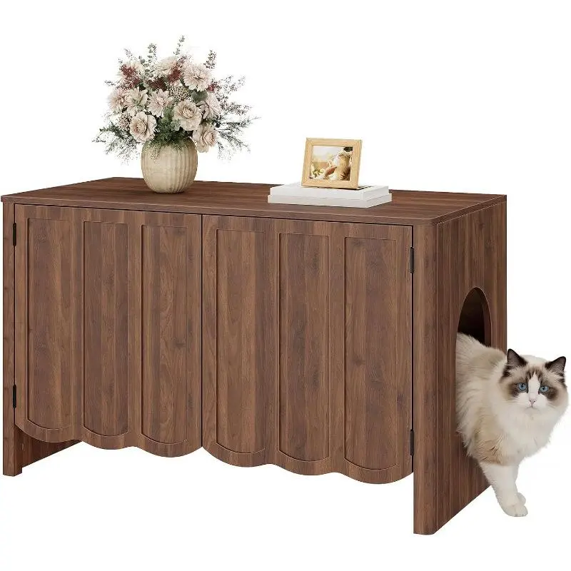 High-Capacity Deep Litter Box Cabinet