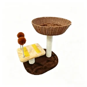 Mini Natural Rattan Cat Perch