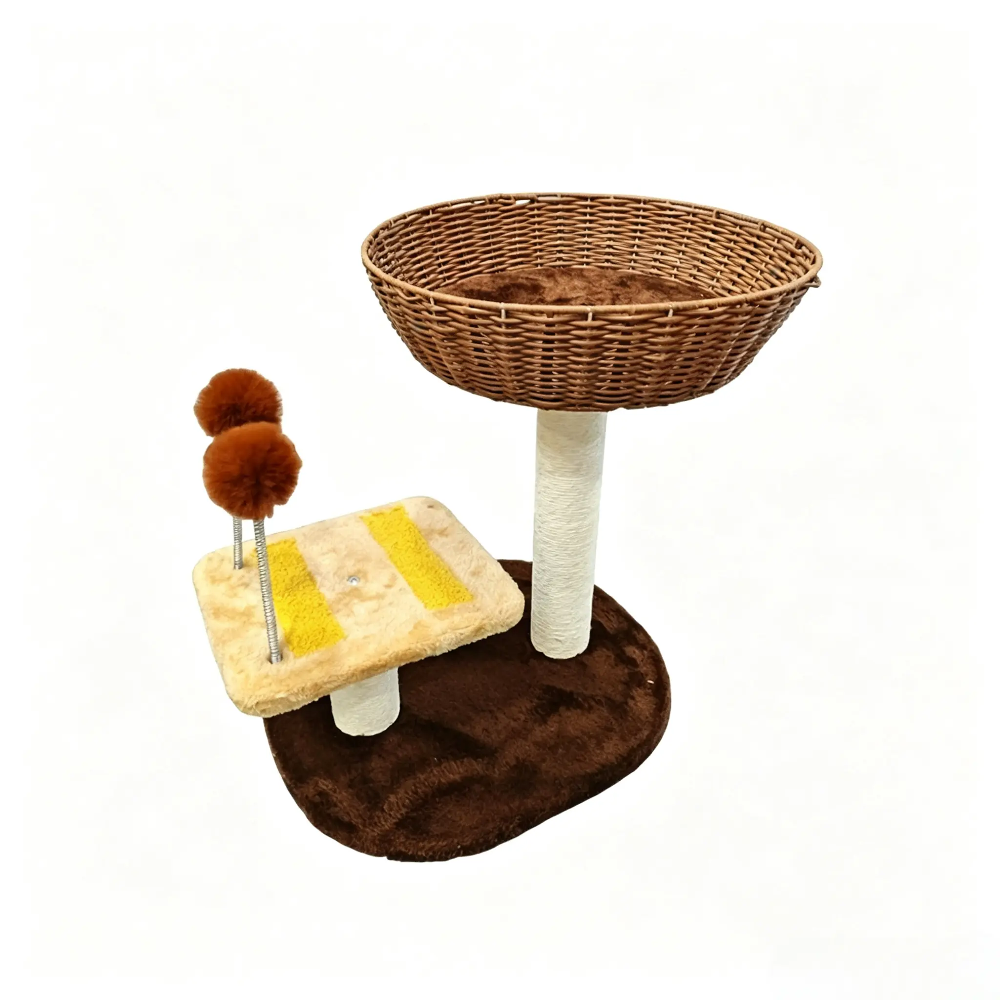 Mini Natural Rattan Cat Perch