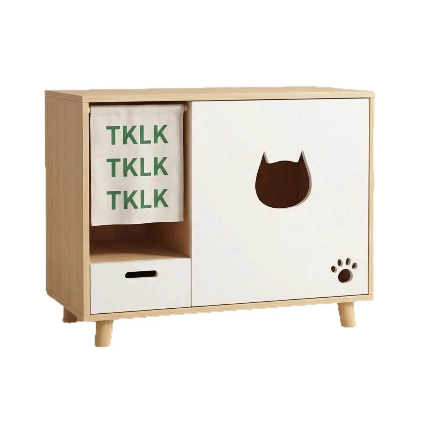 Multi-Zone Pet Storage Console Table