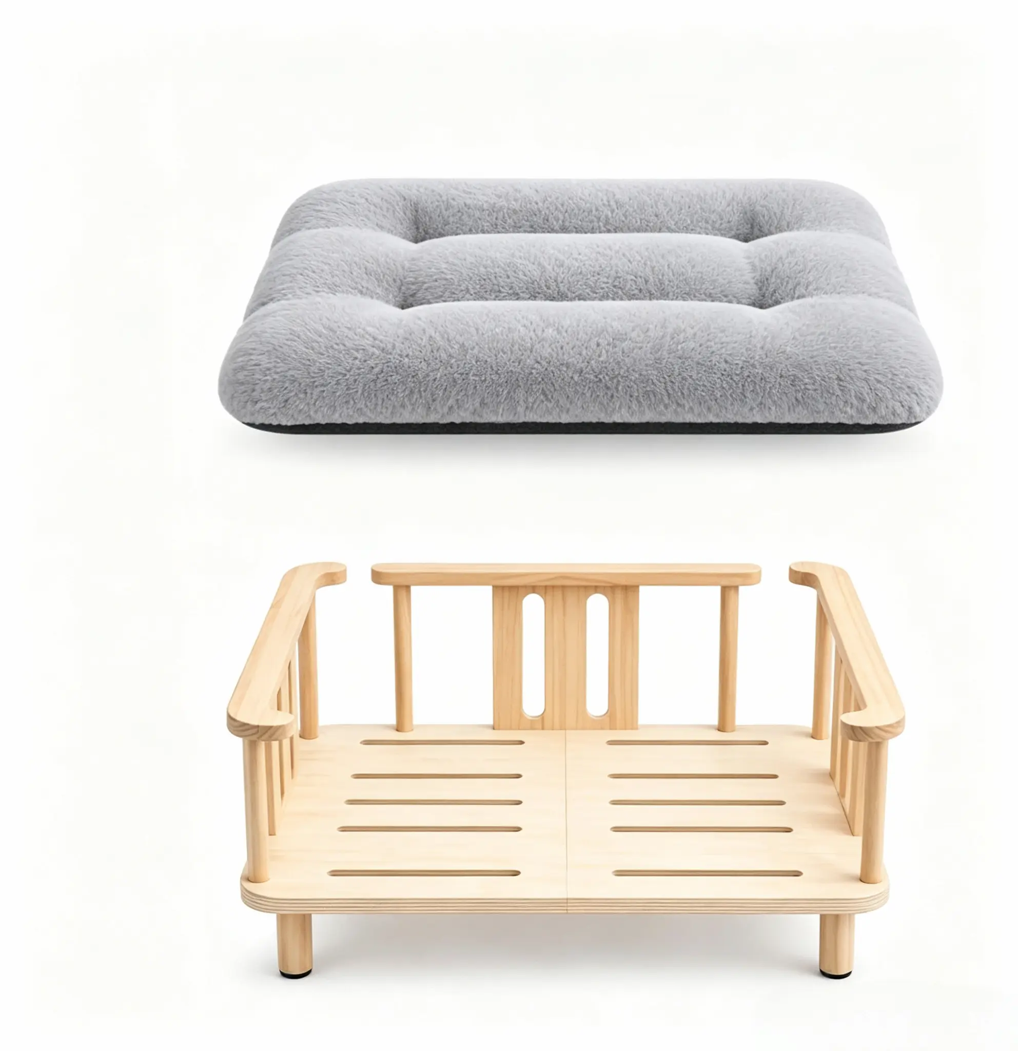 ufted Plush Mattress Pet Sofa Frame